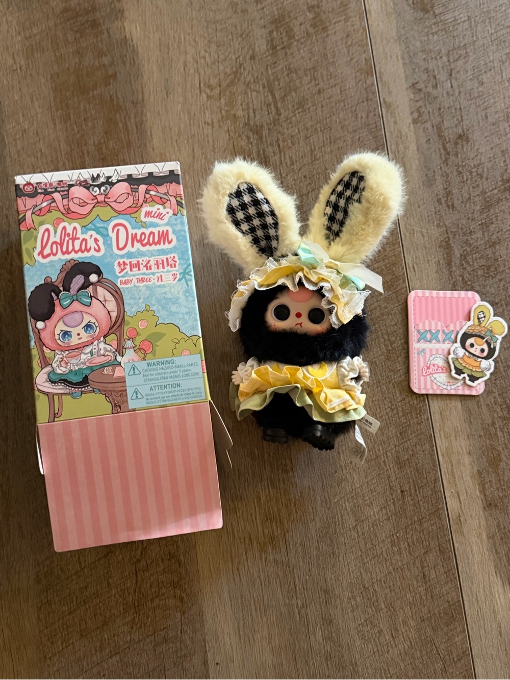 Lolita's Dream Bunny Plush Doll in Yellow and Black - Cute Collectible